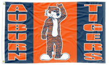 Load image into Gallery viewer, 3x5 Auburn Flag with Aubie The Tiger Logo and Two Metal Grommets
