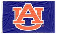 Load image into Gallery viewer, Blue 3x5 Auburn Flag with AU Logo and Two Metal Grommets
