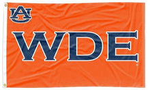 Load image into Gallery viewer, Orange 3x5 Auburn Flag with War Damn Eagle Logo and Two Metal Grommets

