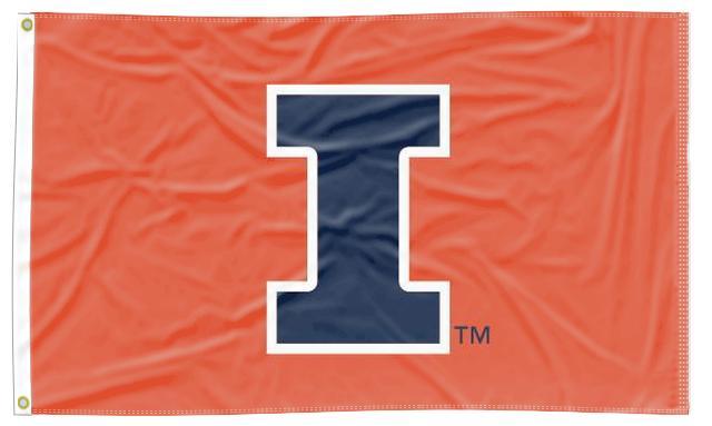 Illinois - Fighting Illini Orange 3x5 Flag