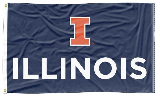 Illinois - I Illinois Blue 3x5 Flag