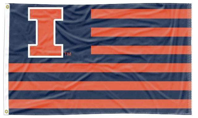 Illinois - Fighting Illini National 3x5 Flag