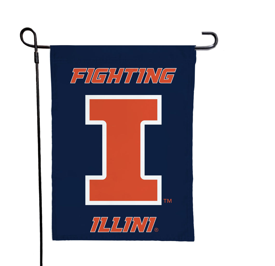 Illinois - Fighting Illini Blue Garden Flag