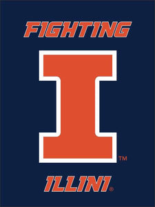 Illinois - Fighting Illini Blue House Flag