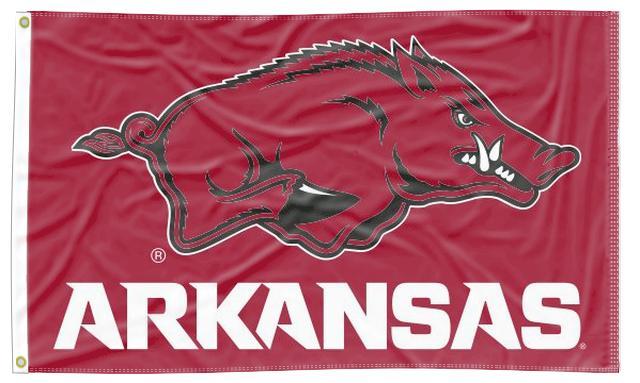 University of Arkansas - Razorbacks Red 3x5 Flag