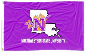 Northwestern Louisiana State University - Demons Purple 3x5 Flag
