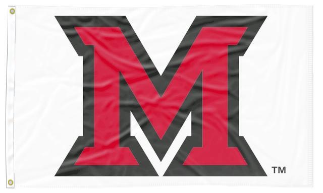 Miami University - M White 3x5 Flag