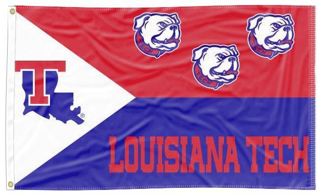 Louisiana Tech - Acadian Flag of Louisiana Style 3x5 Flag