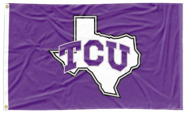 Texas Christian University (TCU) - Texas Border 3x5 Flag