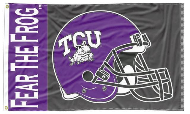 Texas Christian University (TCU) - Fear The Frog Football 3x5 Flag