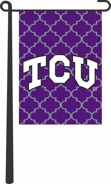 Texas Christian University (TCU) - Pattern Background Garden Flag