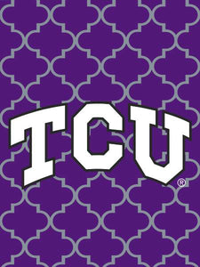 Texas Christian University (TCU) - Pattern Background House Flag