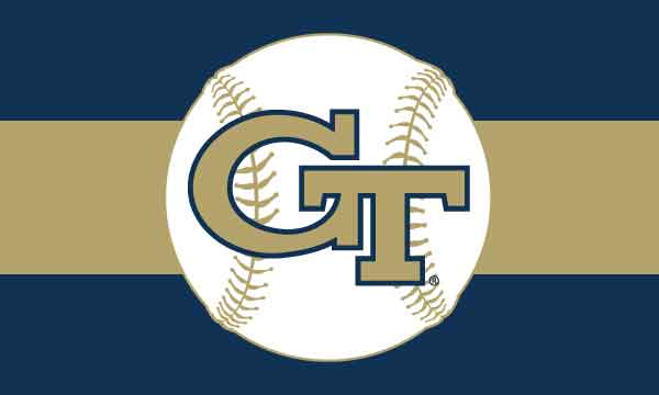 Georgia Tech - Yellow Jackets Baseball 3x5 Flag