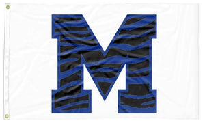 Memphis - M Tiger White 3x5 Flag