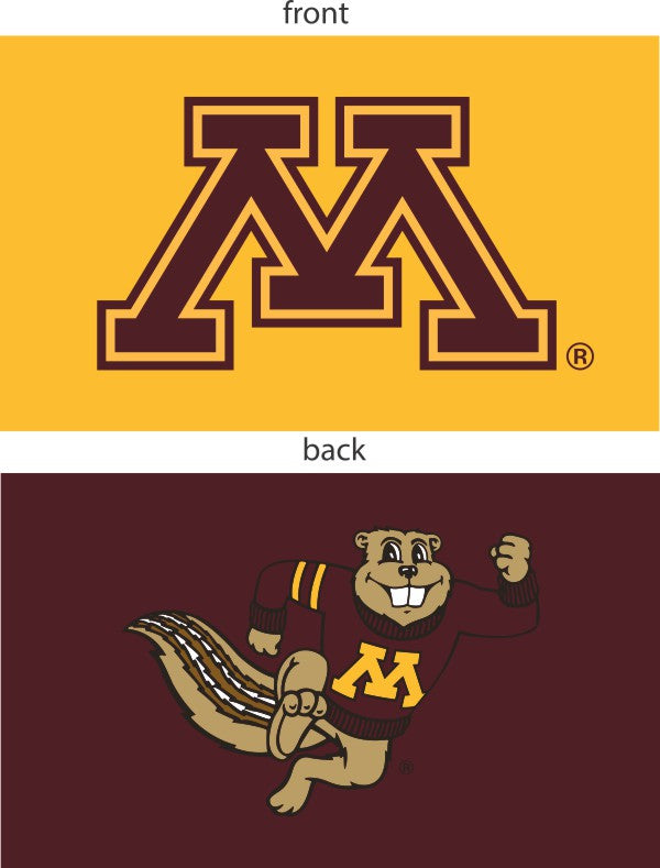 Minnesota - Double Sided Gophers 3x5 Flag