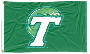 Tulane University - T Wave 3x5 Flag