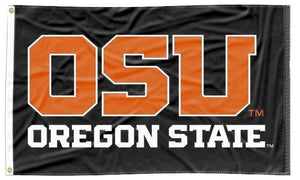 Black Oregon State University 3x5 Flag with OSU Oregon State Logo