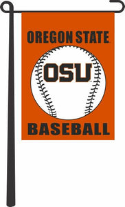 Orange Oregon State Garden Flag with Oregon State University Logo and OSU Baseball Logo