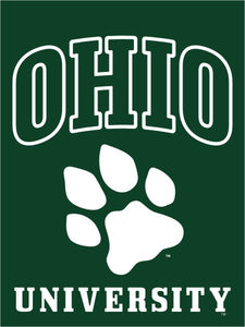 Ohio University - University Paw Green House Flag