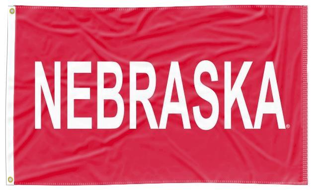University of Nebraska - NEBRASKA Red 3x5 Flag
