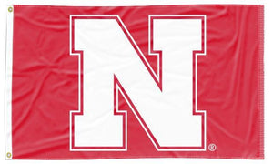 Red 3x5 University of Nebraska Flag with White N