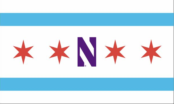 Northwestern University - City of Chicago Style 3x5 Flag