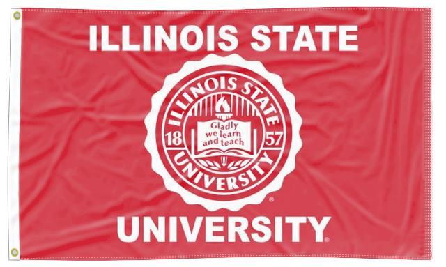Illinois State - Seal Red 3x5 Flag