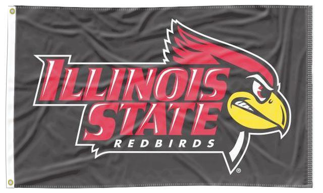 Illinois State - Redbirds Black 3x5 Flag