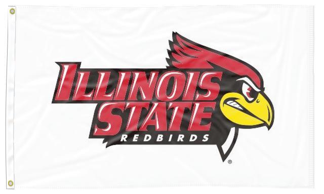 Illinois State - Redbirds White 3x5 Flag