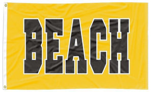 Long Beach - BEACH Gold 3x5 Flag