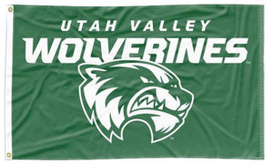 Utah Valley University - Wolverines Green 3x5 Flag
