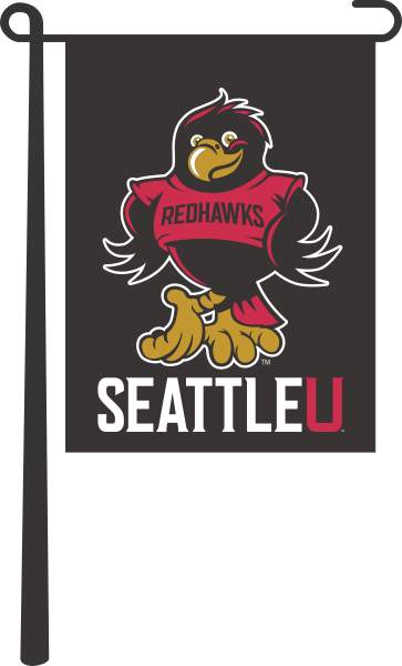 Seattle University - Rudy The Redhawk Garden Flag