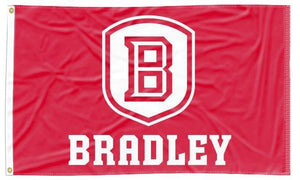 Bradley University - B Shield Red 3x5 Flag