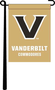 Gold 13x18 Vanderbilt Commodores Garden Flag