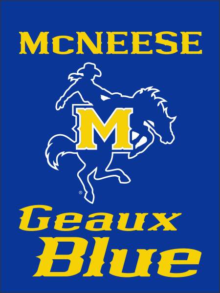 McNeese State - Geaux Blue House Flag