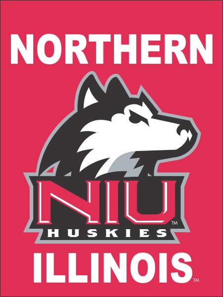 Northern Illinois University - NIU Huskies Red House Flag