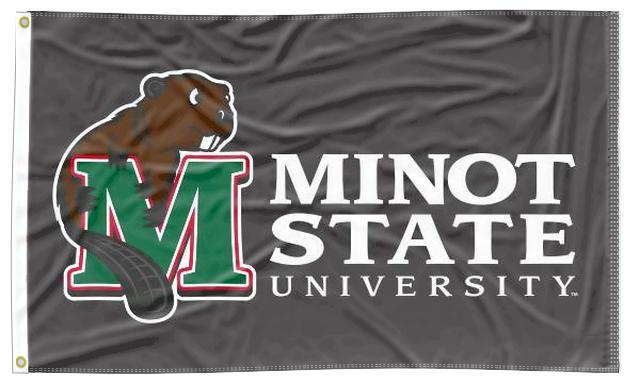 Minot State - University Black 3x5 Flag