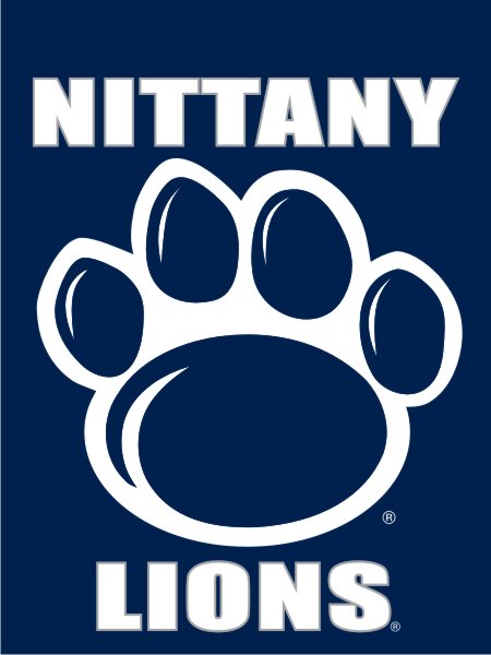 Penn State - Nittany Lions Paw Blue House Flag
