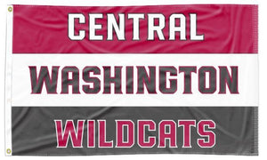 Central Washington University - Wildcats 3 Panel 3x5 Flag