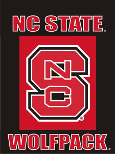 North Carolina State University - NC State Wolfpack Black House Flag