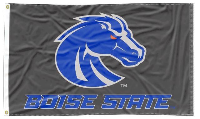 Boise State - University Blue Broncos Black 3x5 Flag
