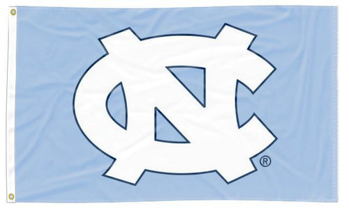 Blue 3x5 University of North Carolina Flag with Two Metal Grommets