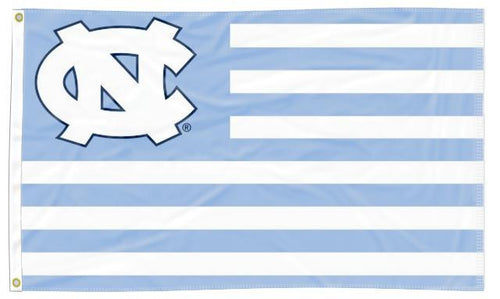 Blue and White 3x5 USA Flag Style North Carolina Tar Heels Flag and Two Grommets 