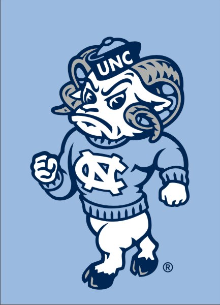 University of North Carolina - UNC Rameses Blue House Flag