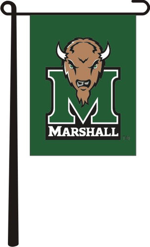 Green 13x18 Marshall University Garden Flag