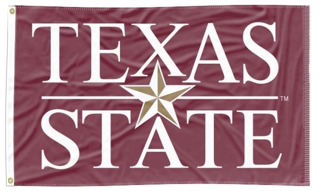 Texas State University-San Marcos - Star Maroon 3x5 Flag