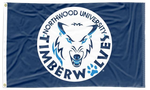 Northwood University - Timberwolves Blue 3x5 Flag