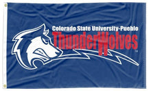 Load image into Gallery viewer, Colorado State University-Pueblo - Thunderwolves Blue 3x5 Flag

