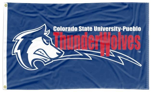 Colorado State University-Pueblo - Thunderwolves Blue 3x5 Flag