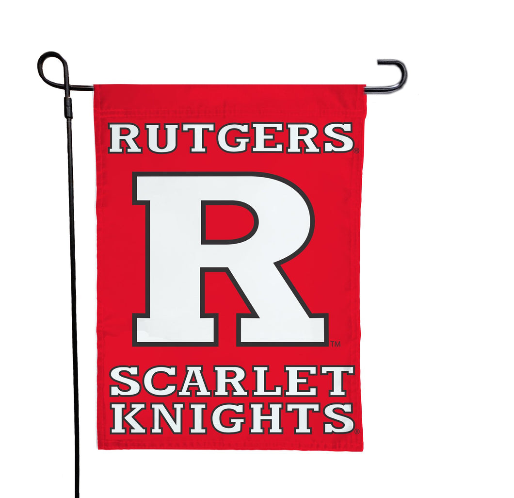 Rutgers University - Scarlet Knights Red Garden Flag
